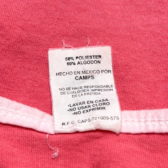 Camps Vintage Y2K Tampico Tamps Marlin Mini Dress Coverup Fringe Pink Tropical - Picture 9 of 10